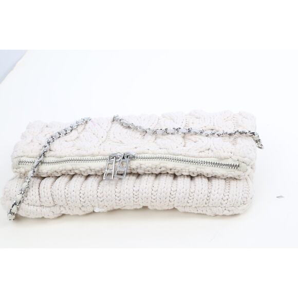 Zadig & Voltaire Rock Knitted Ivory Macramé Chain Shoulder Bag - Picture 8 of 16